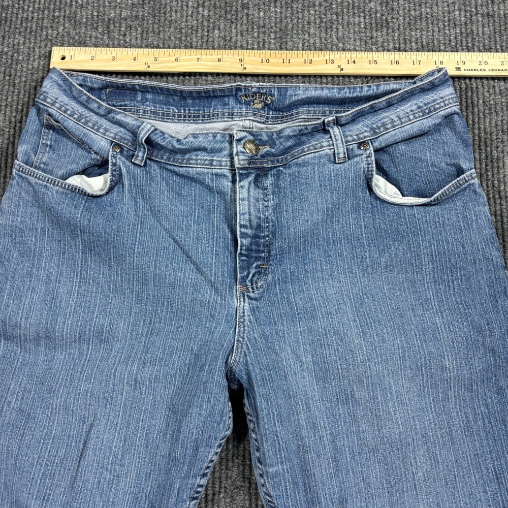 Riders by Lee Straight Leg Jeans Women 20W P Blue Medium Wash Stretch - Picture 5 of 14